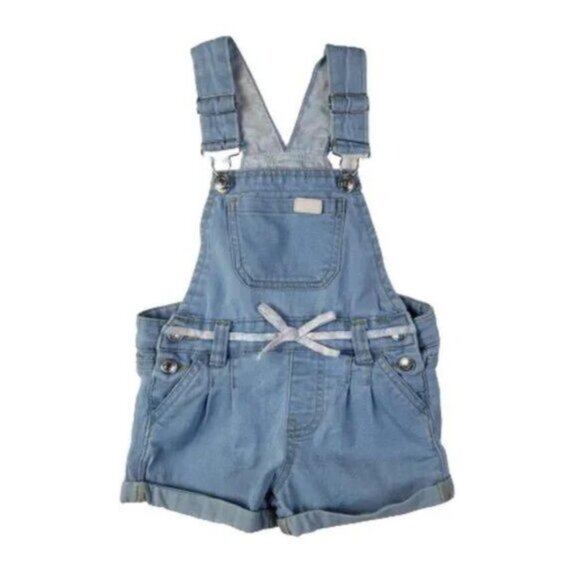 7 For All Mankind Jean Shorts Overall Girls Size 18M - Picture 1 of 6